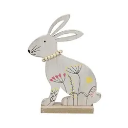 Osterhase Blumenwiese Holz bunt 660908023998 17x5x22,5cm