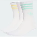 adidas 3-Streifen Crew Socken 3-Paar Weiß/Clear Pink/Clear Mint/Almost Gelb S