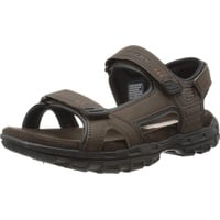 Skechers Louden Fisherman Herren-Sandalen, Braun, 11 Wide - 45 EU