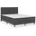 vidaXL Boxspringbett Dunkelgrau Stoff 180x200 cm