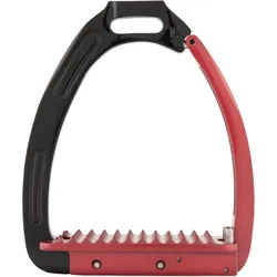 Steigbügel BR Equitation Lavarone SCHWARZ|ROT|ROT 120 MM