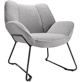 Tectake Sessel, gepolstert, mit Bouclé-Bezug, schlankes Stahlgestell mit Pulverbeschichtung, 73 x 72 x 81 cm, Esszimmer, Stühle, Esszimmerstühle, Vierfußstühle
