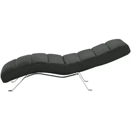Ravensberger Werkstätten Relaxliege Swing Leder 65 x 95 x 171 cm Schwarz mit Kopfteil