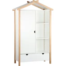 Möbilia Kinderkleiderschrank Dolidoo 112 x 51 x 187 cm Kiefer lackiert weiß