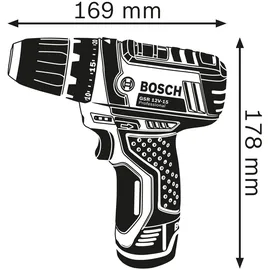 Bosch GSR 12V-15 Professional inkl. 2 x 2,0 Ah Akku + Ladegerät + Softbag + 39-tlg. Zubehör 0615990L6Z