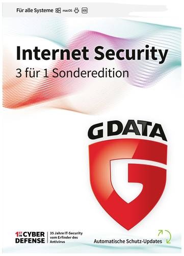 G-Data Internet Security 3 für 1 Sonderedition Jahreslizenz, 3 Lizenzen Windows, Mac, Android, iOS
