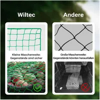 Wiltec Ladungssicherungsnetz 5x3 m Grün