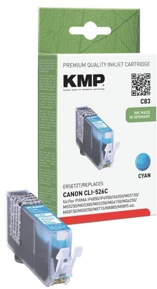 Tintenpatrone ersetzt Canon »CLI-526C« blau, KMP