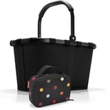 reisenthel, Set aus carrybag BK, thermocase OY, SBKOY, Einkaufskorb mit Kleiner K?hltasche, Frame Black + dots