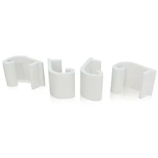 4er Set Verschlussclips, passend für Ikea Samla 5L 11L 22L 45L 65L 130L Klarsichtbox Klammer (Weiß, 130L)