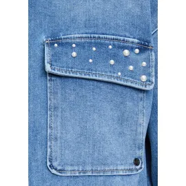 Betty & Co Jeansjacke mit Perlen in Light Blue Denim | Gr.: 46