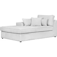 Ottomane RAUM.ID "Enid" Sofas Gr. B/H: 130cm x 75cm, Cord, Ottomane links, beige (creme) einzeln stellbar oder als Teil eines Modulsofas, fester Sitzkomfort