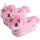 corimori Süße Plüsch Hausschuhe (10+ Designs) Einhorn „Rose“ Slipper Einheitsgröße 34-44 Uni Pantoffeln Rosa Pink Gold