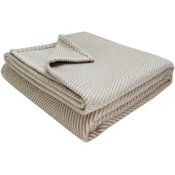 Wohndecke »Bio Flanell Wohndecke Fischgrät«, in dezenten Farbtönen, GOTS zertifiziert, 31105061-0 Beige