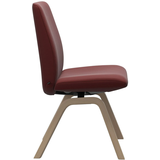 Polsterstuhl STRESSLESS "Laurel", rot (cherry paloma, walnuss), B:49cm H:92cm T:59cm, Leder PALOMA: PALOMA ist ein durchgefärbtes Semianilin-Möbelleder mit natürlicher Narbung., Stühle, Polsterstuhl, Low Back, Größe L, mit schräggestellten Beinen in Walnuss