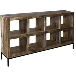 Studio-Bücherregal mit 8 horizontalen Regalen – 175 x 35 x 90 cm