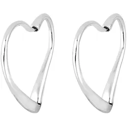 Elli Creolen Herz Liebe Geschenkidee 925 Silber   Damen 