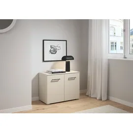 Rauch Kommode RAUCH "Gamma", beige (champagner), B:80cm H:61cm T:42cm, Holzwerkstoff, Sideboards, Kommode, mit 2 Türen, verstellbaren Böden und viel Stauraum MADE IN GERMANY