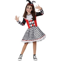 Funidelia | Harlekin Kostüm für Mädchen Clowns, Zirkus - Kostüm für Kinder & Verkleidung für Partys, Karneval & Halloween - Größe 10-12 Jahre - Schwarz
