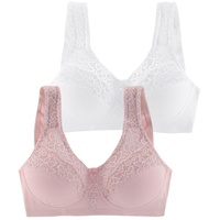 PETITE FLEUR Entlastungs-BH Damen rosé+weiß Gr.80E