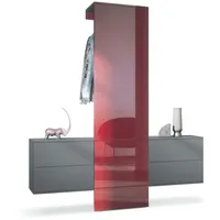 Vladon Garderobe, Bordeaux, Holzwerkstoff, 157x193x35 cm, Garderobe, Garderoben-Sets ,