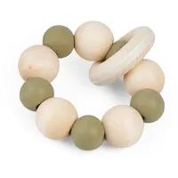 Gr�nspecht Holzgreifring mit Kautschukperlen - Wald