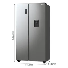 Gorenje G600 NRR9185EAXLWD Side-by-Side (547 l, 1786 mm hoch, Edelstahl)