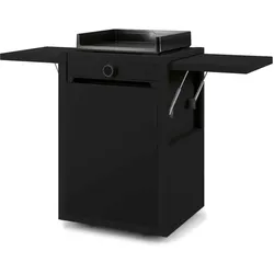 Plancha Grill Modern Gas 45 Schwarz auf Rollwagen