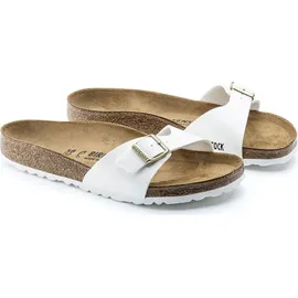 Birkenstock Madrid Birko-Flor Lack schmal patent white 41