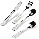 NIROSTA Various Kinderbesteck-Set, 4-teilig, space
