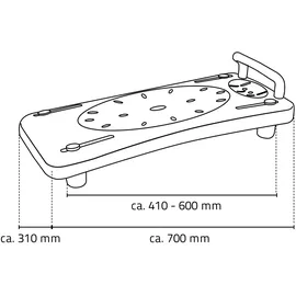 RIDDER Badewannenbrett A0040101 mit Haltegriff weiß