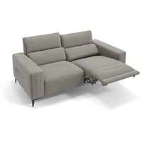 Sofanella 2-Sitzer Stoff Teramo, Relaxsofa, Designsofa, Designer Couch, Italienisches Sofa, 2er Sofa grau