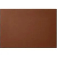 Eglooh - Mercurio Deluxe - Schreibtischunterlage aus Leder Orange Braun cm 90x60 - Elegante Nähte, blau in Kontrast und rutschfester Boden - Made in Italy