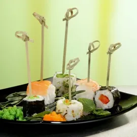 Papstar Fingerfood-Spieße Knoten 250 St. 10 cm Braun