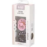 Bibs 2 - Studio DUO Polka Mocha St Schnuller