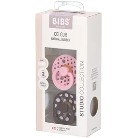 Bibs 2 - Studio DUO Polka Mocha St Schnuller