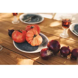Niehoff Tisch Trapezkufe anthrazit - 260 x 95 cm Teak