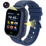 Kesasohe Kinder Smartwatch, Smartwatch Kinder mit Telefon SIM SMS 25 Spiel SOS Kamera Wecker Musik Schrittzähler Fackel Zähler Schreiber, Kinderuhr für Jungen Mädchen 4-12 Jahre Student Geschenk