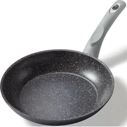 Bratpfanne STONELINE "Gourmundo", grau (anthrazit), H:4,6cm Ø:24cm, Pfannen, Bratpfanne, Made in Germany, STONELINE-Antihaftbeschichtung, Indukton, Induktion