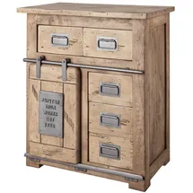 Massivmoebel24 Kommode Mango 70 x 45 x 85 cm Beige / Braun