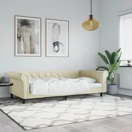 vidaXL Tagesbett Creme 100x200 cm Kunstleder