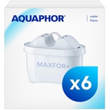 AQUAPHOR Filterkartusche MAXFOR+ Pack 5+1 - gegen Kalk, Chlor & weitere Stoffe, für Aquaphor Onyx, Amethyst, Jasper, Time & alle BRITA MAXTRA+ und MAXTRA Modelle, 6 Stück (1er Pack)