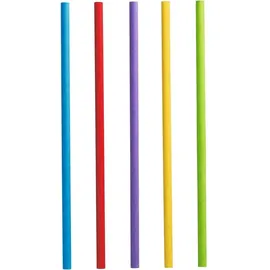Papstar 100 PAPSTAR Strohhalme pure farbsortiert