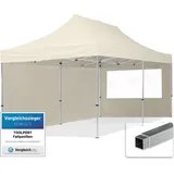 TOOLPORT Faltpavillon Economy 3 x 6 m inkl. 2 Seitenteile creme 59022