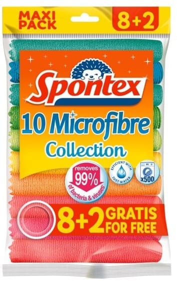 8+2 Aktions-Set Microfaser Allzwecktücher »Microfibre Collection«, Spontex