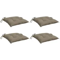 VidaXL Stuhlkissen 4 Stk. Taupe 40x40x7 cm Oxford-Gewebe