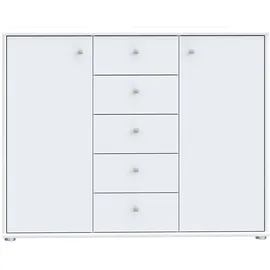Forte Kommode Tempra 2 108,8 x 85,5 x 34,8 cm Weiß