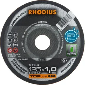 RHODIUS TOPline XT24 Extradünne Trennscheibe 125 x 1,0 x 22,23 mm