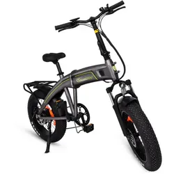 SachsenRad E-Bike Klapprad, Reifen: 20", max. Geschwindigkeit: 25 km/h - schwarz | grau