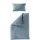 BIERBAUM Chic Uni Unifarben Blau 200 x 200 cm + 2 x 80 x 80 cm